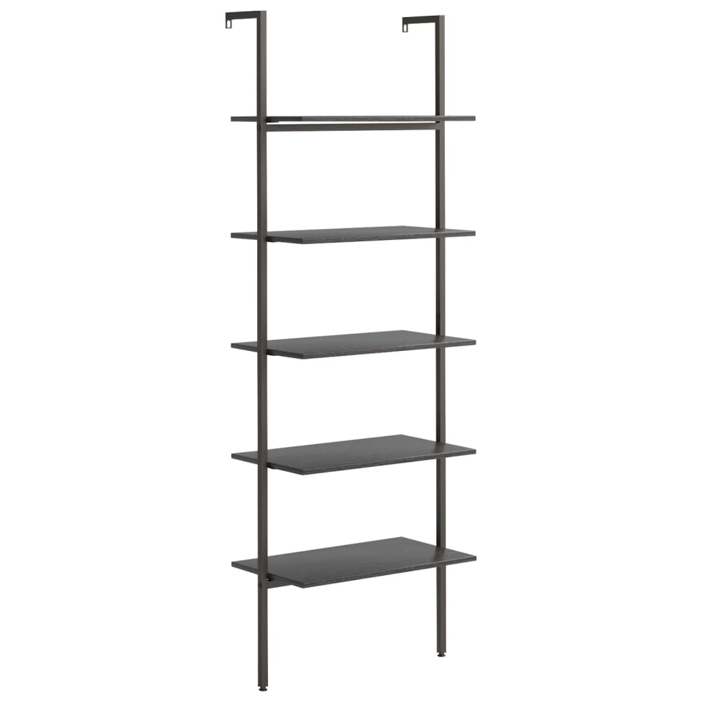Scaffale Pendente a 5 Livelli Nero 64x35x185 cm