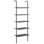 Scaffale Pendente a 5 Livelli Nero 64x35x185 cm