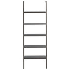 Scaffale Pendente a 5 Livelli Nero 64x35x185 cm