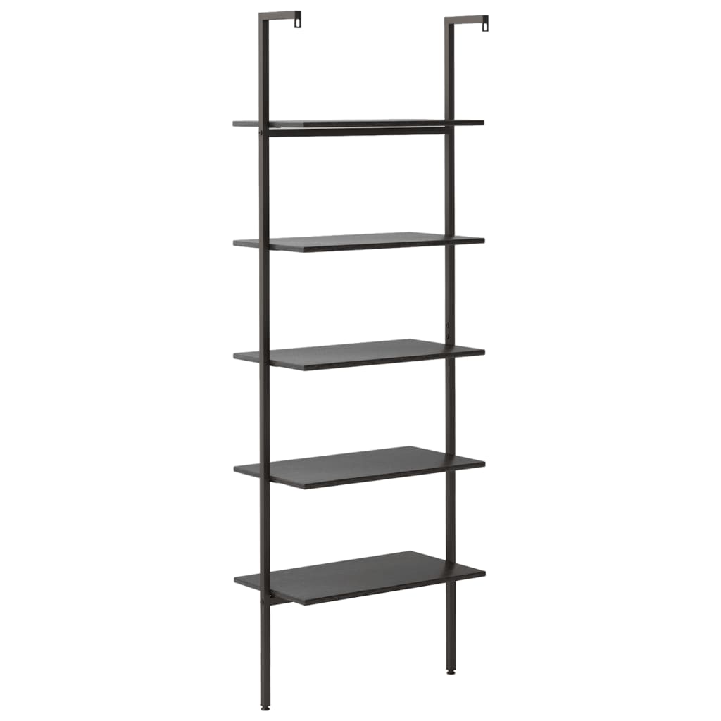 Scaffale Pendente a 5 Livelli Nero 64x35x185 cm