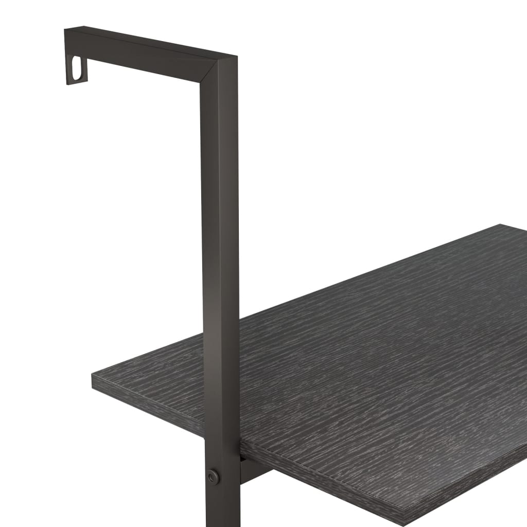 Scaffale Pendente a 5 Livelli Nero 64x35x185 cm