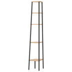 Scaffale Angolare 5 Livelli Marrone Chiaro Nero 45,5x31,5x180cm