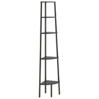 Scaffale Angolare a 5 Livelli Nero 45,5x31,5x180 cm
