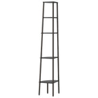 Scaffale Angolare a 5 Livelli Nero 45,5x31,5x180 cm