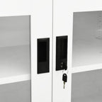 Armadio per Ufficio Bianco 90x40x70 cm in Acciaio