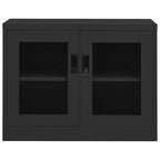 Armadio per Ufficio Antracite 90x40x70 cm in Acciaio
