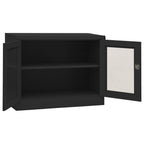 Armadio per Ufficio Antracite 90x40x70 cm in Acciaio