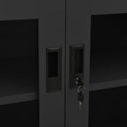 Armadio per Ufficio Antracite 90x40x70 cm in Acciaio