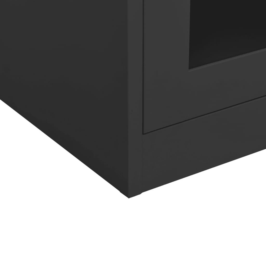 Armadio per Ufficio Antracite 90x40x70 cm in Acciaio