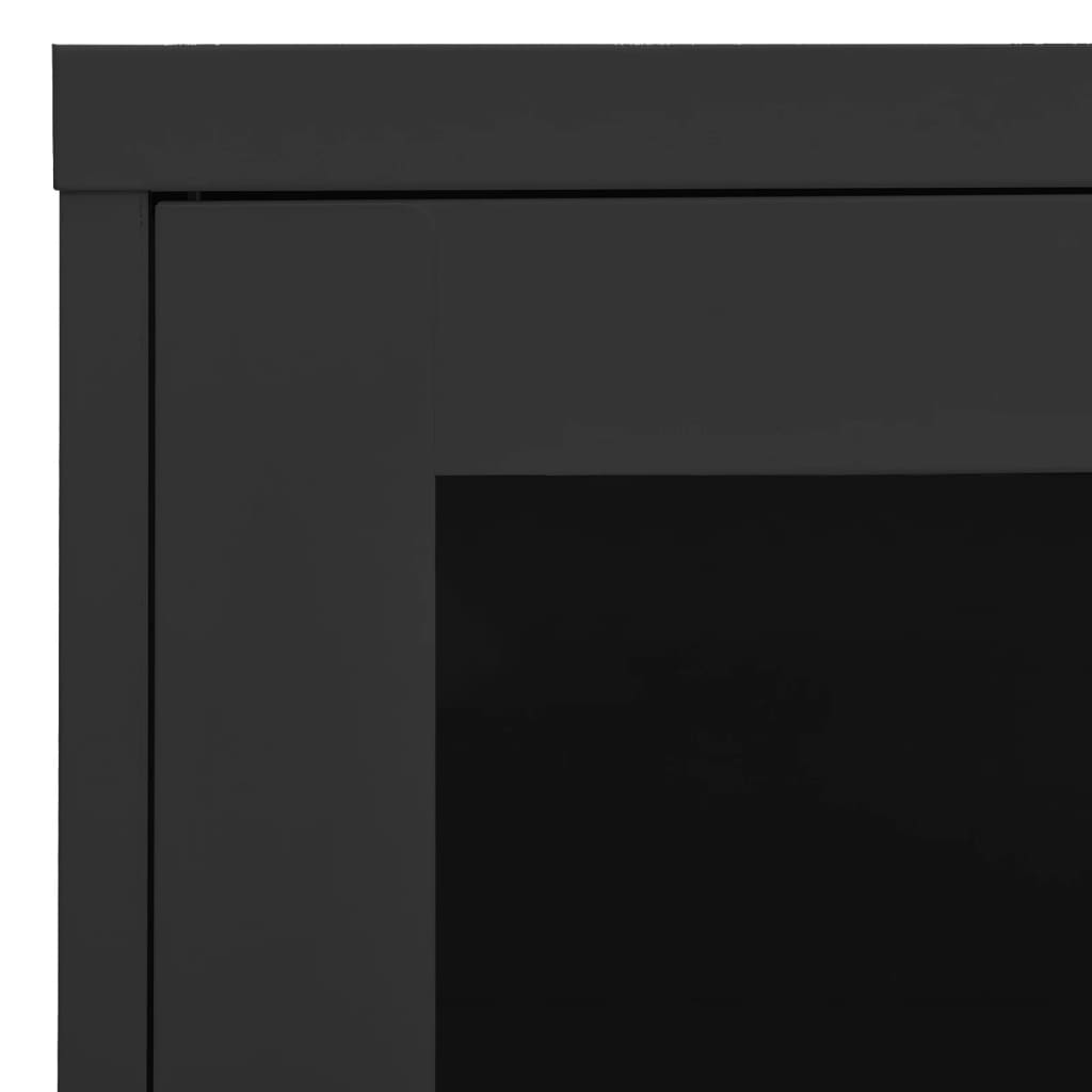 Armadio per Ufficio Antracite 90x40x70 cm in Acciaio