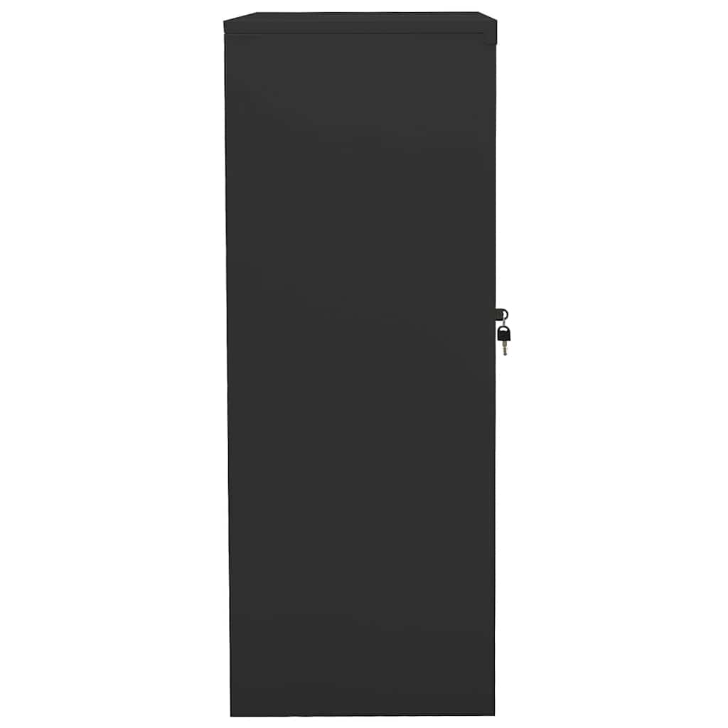Armadio per Ufficio Antracite 90x40x105 cm in Acciaio