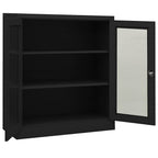 Armadio per Ufficio Antracite 90x40x105 cm in Acciaio