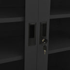 Armadio per Ufficio Antracite 90x40x105 cm in Acciaio