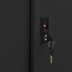 Armadio per Ufficio Anta Scorrevole Nero 90x40x90cm Acciaio