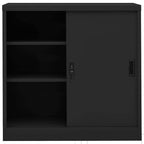 Armadio Ufficio Anta Scorrevole Antracite 90x40x90cm Acciaio