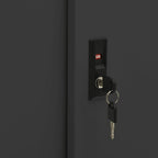 Armadio Ufficio Anta Scorrevole Antracite 90x40x90cm Acciaio