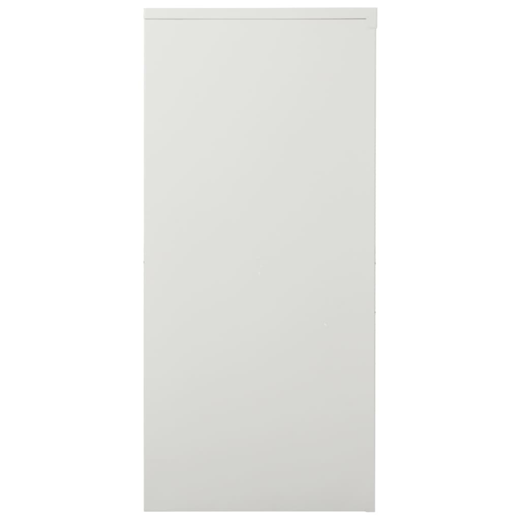 Armadio con Ante Scorrevoli Grigio Chiaro 90x40x90cm in Acciaio