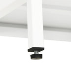 Mobile TV Bianco 105x35x52 cm in Acciaio e Vetro