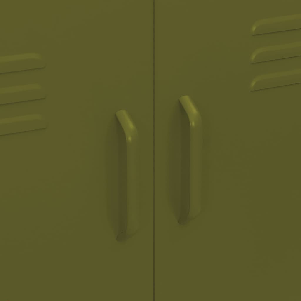 Armadietto Verde Oliva 80x35x101,5 cm in Acciaio
