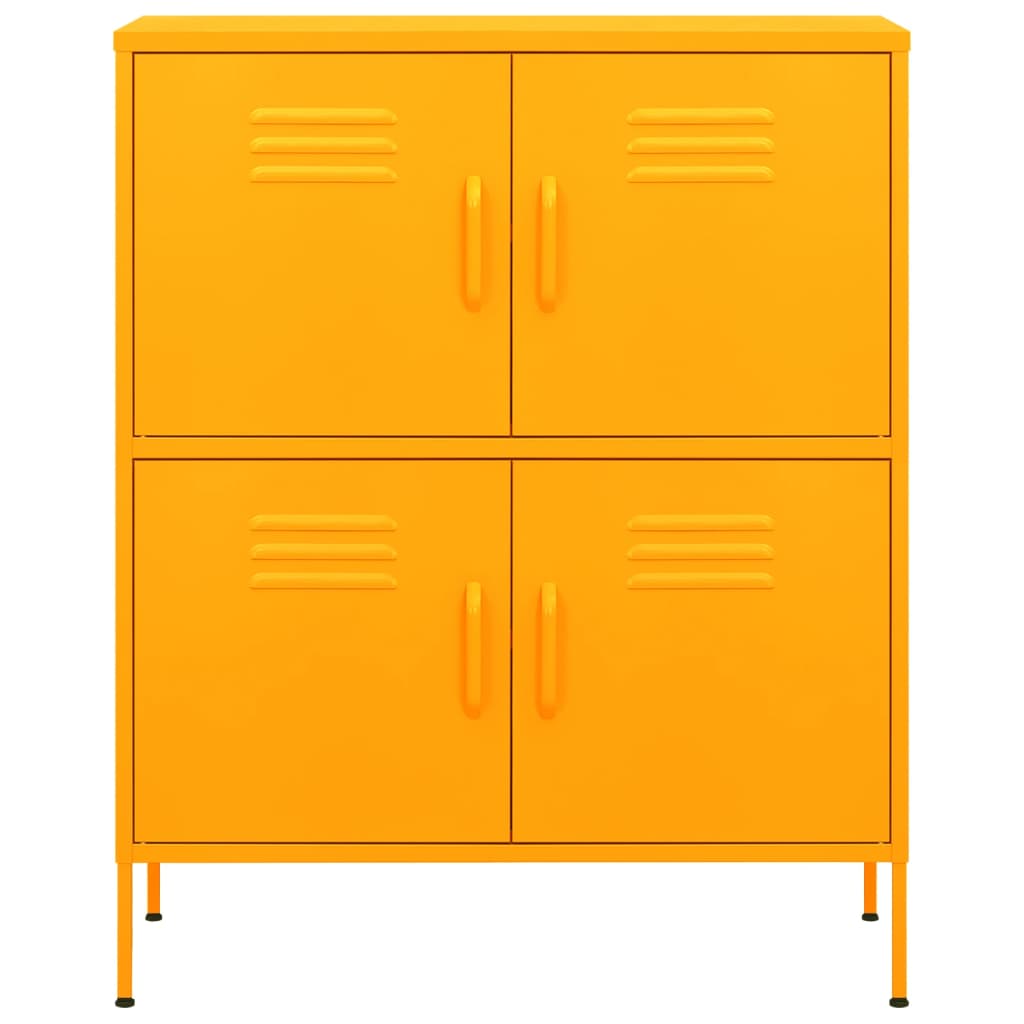 Armadietto Giallo Senape 80x35x101,5 cm in Acciaio