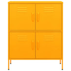 Armadietto Giallo Senape 80x35x101,5 cm in Acciaio
