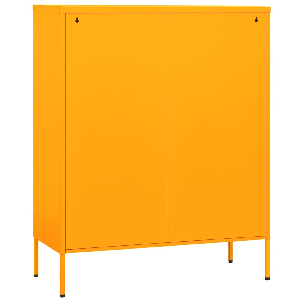 Armadietto Giallo Senape 80x35x101,5 cm in Acciaio