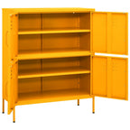 Armadietto Giallo Senape 80x35x101,5 cm in Acciaio
