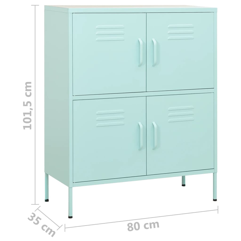 Armadietto Menta 80x35x101,5 cm in Acciaio