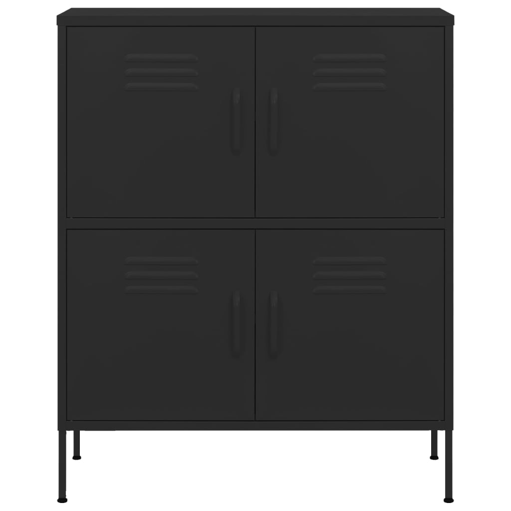 Armadietto Nero 80x35x101,5 cm in Acciaio