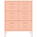 Cassettiera Rosa 80x35x101,5 cm in Acciaio