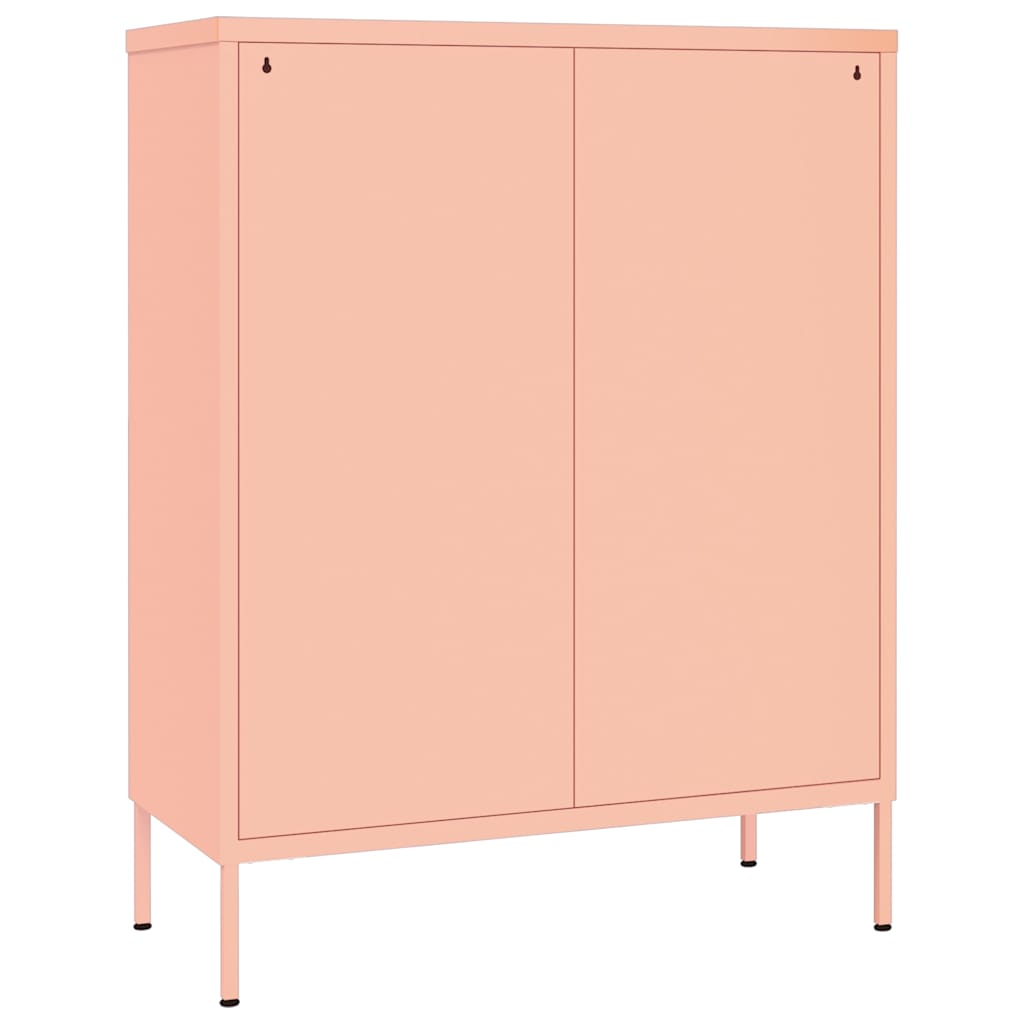 Cassettiera Rosa 80x35x101,5 cm in Acciaio
