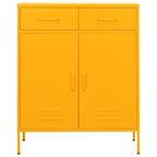 Armadietto Giallo Senape 80x35x101,5 cm in Acciaio