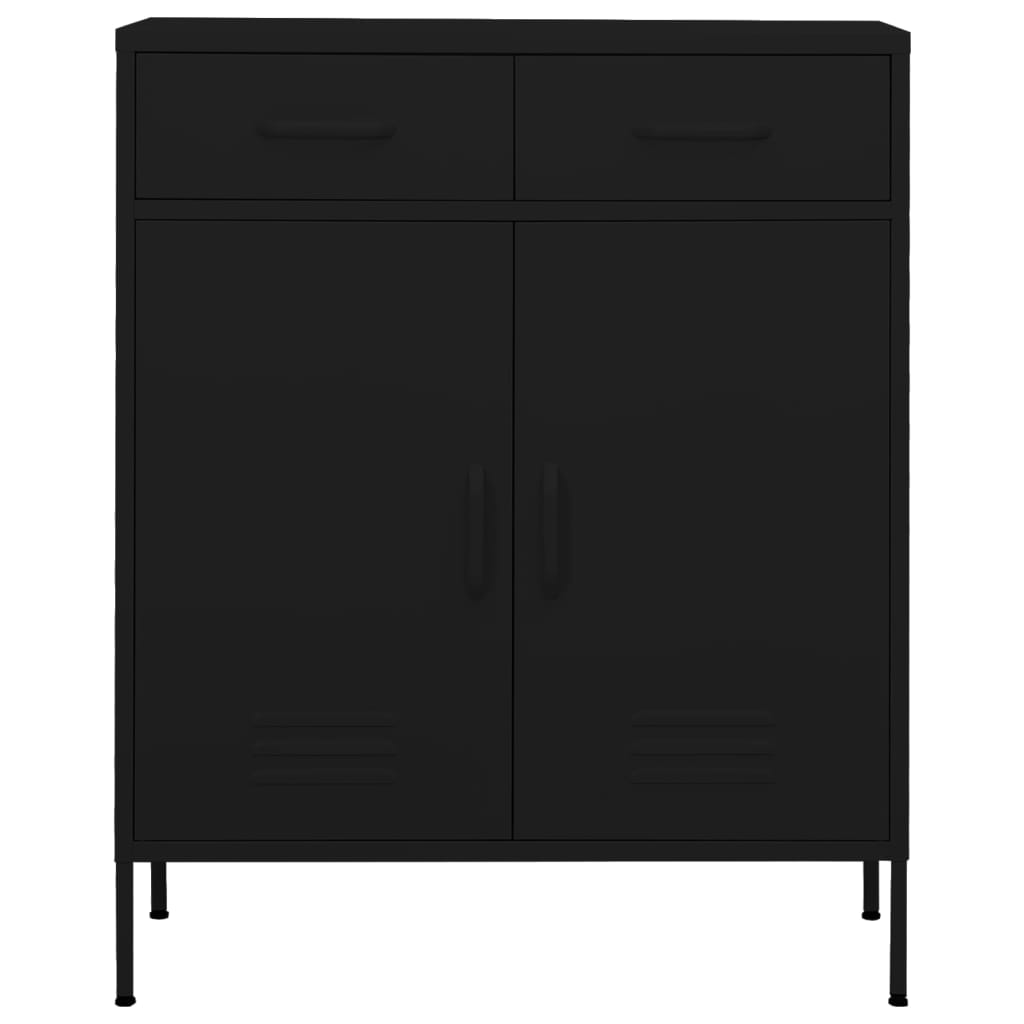 Armadietto Nero 80x35x101,5 cm in Acciaio