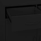 Armadietto Nero 80x35x101,5 cm in Acciaio