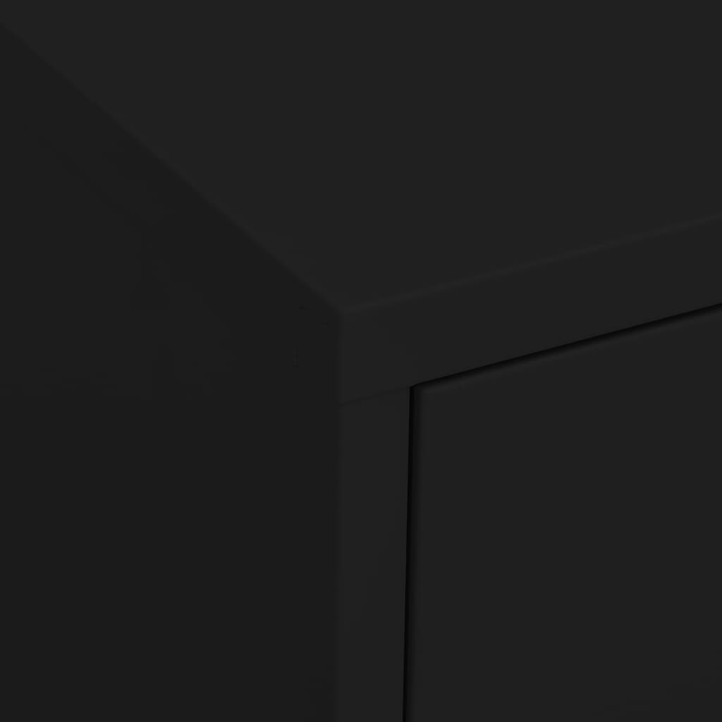 Armadietto Nero 80x35x101,5 cm in Acciaio