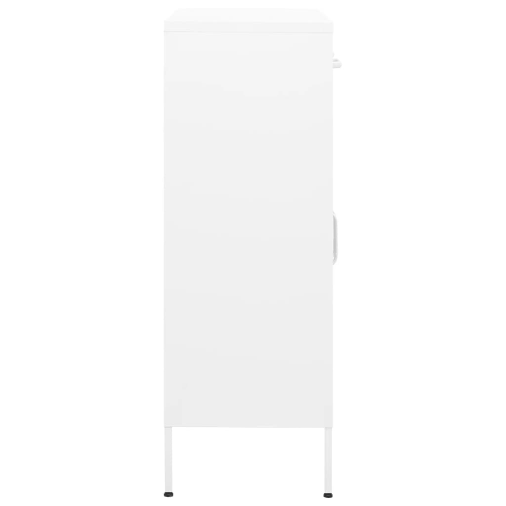 Armadietto Bianco 80x35x101,5 cm in Acciaio
