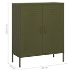 Armadietto Verde Oliva 80x35x101,5 cm in Acciaio