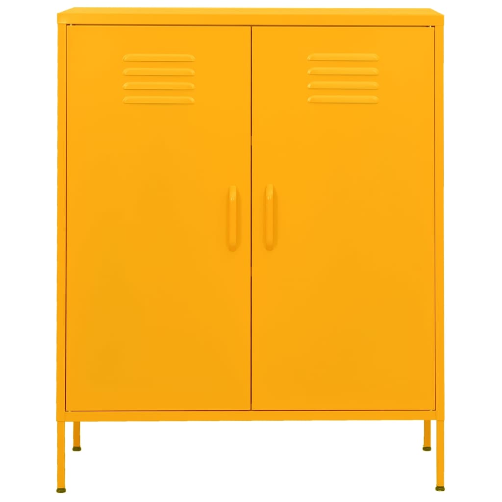 Armadietto Giallo Senape 80x35x101,5 cm in Acciaio