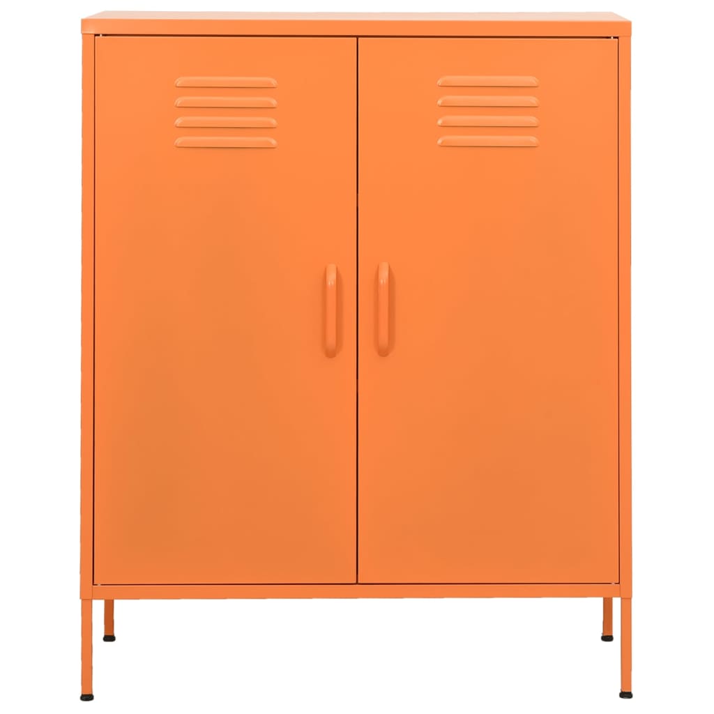 Armadietto Arancione 80x35x101,5 cm in Acciaio