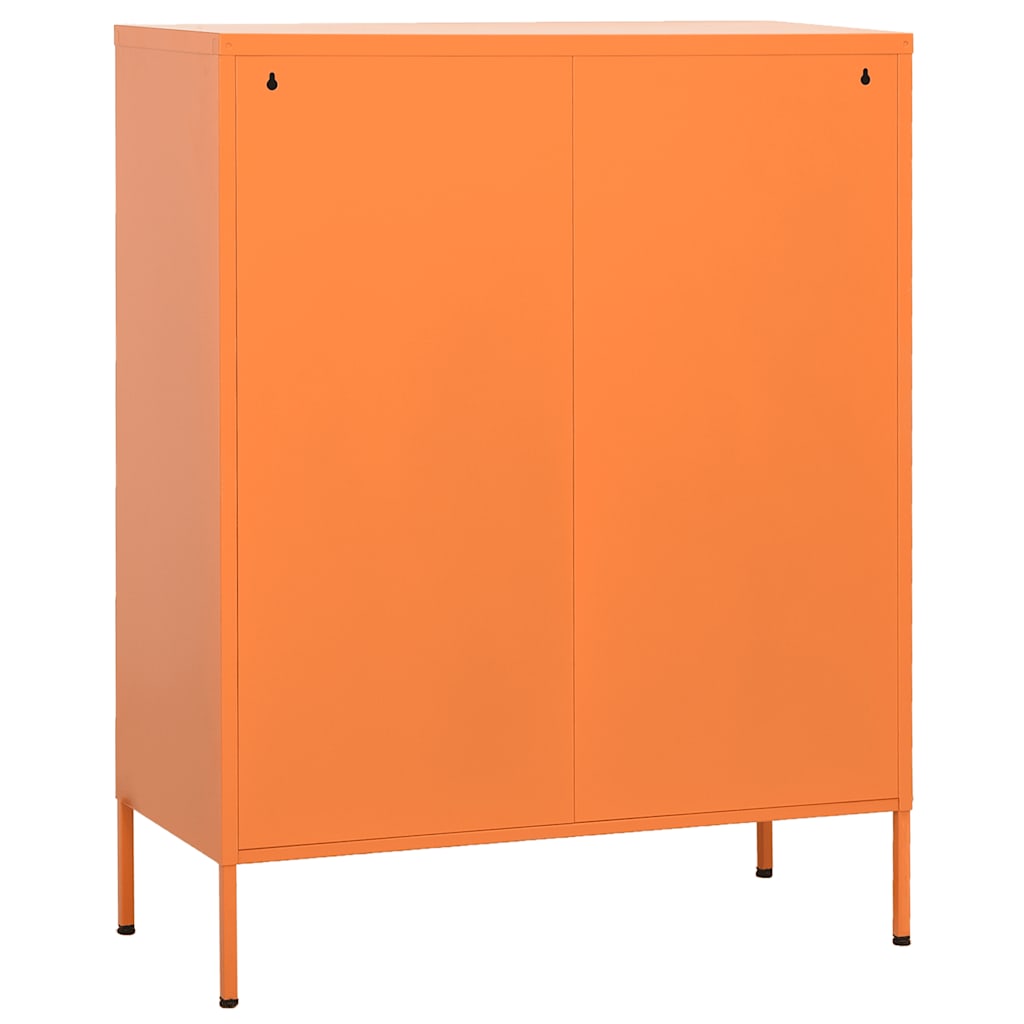 Armadietto Arancione 80x35x101,5 cm in Acciaio