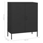 Armadietto Antracite 80x35x101,5 cm in Acciaio