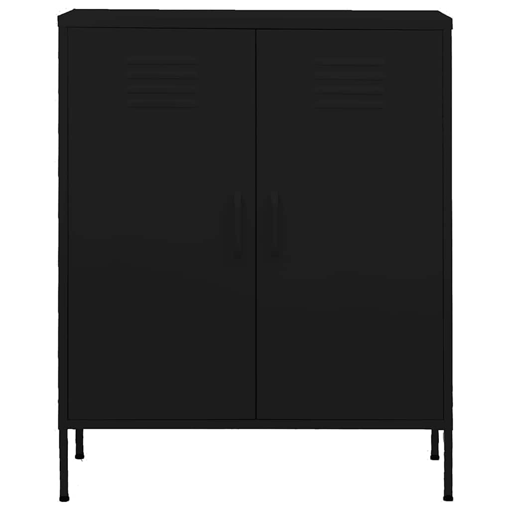 Armadietto Nero 80x35x101,5 cm in Acciaio