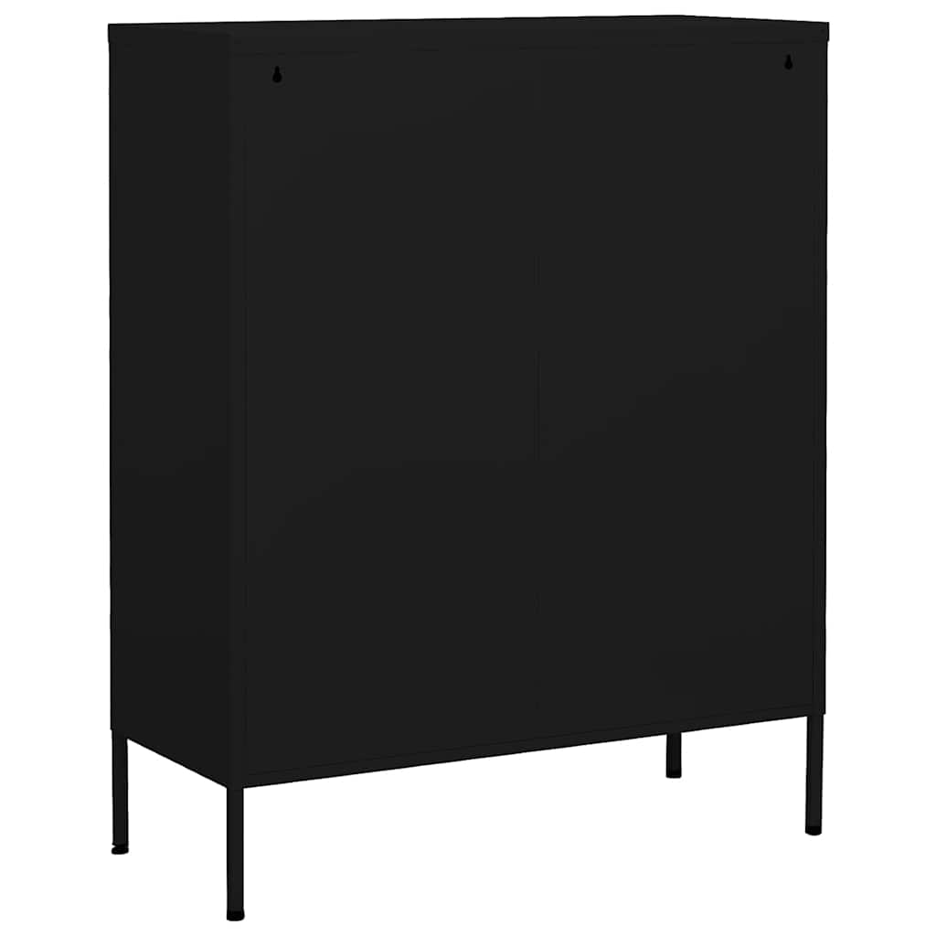 Armadietto Nero 80x35x101,5 cm in Acciaio