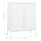 Armadietto Bianco 80x35x101,5 cm in Acciaio