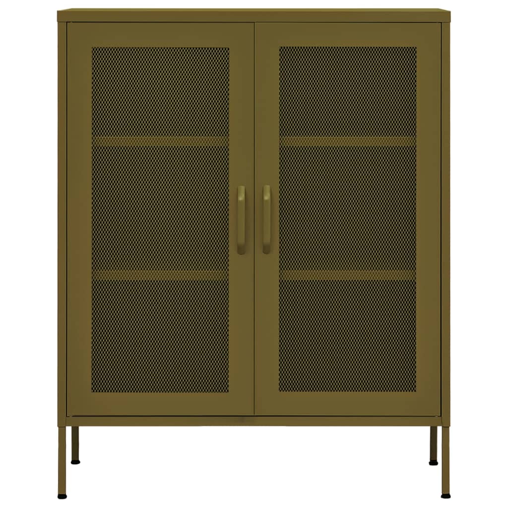 Armadietto Verde Oliva 80x35x101,5 cm in Acciaio