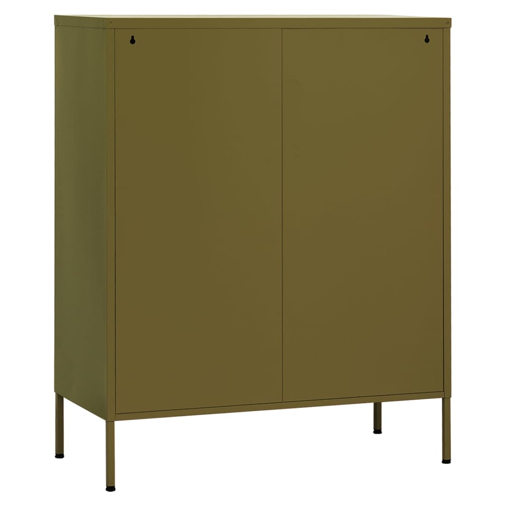 Armadietto Verde Oliva 80x35x101,5 cm in Acciaio