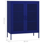 Armadietto Blu Marino 80x35x101,5 cm in Acciaio