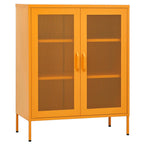 Armadio portaoggetti Giallo Senape 80x35x101,5 cm Acciaio
