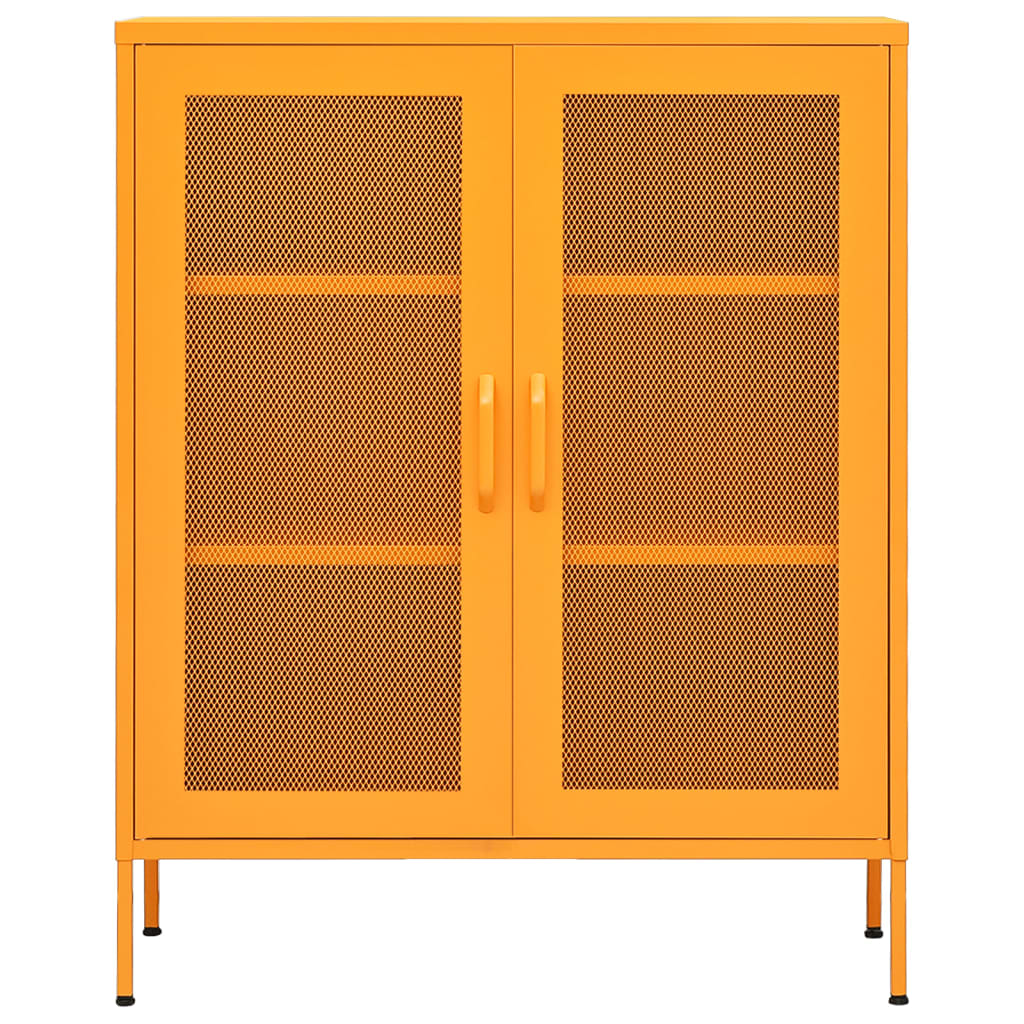 Armadio portaoggetti Giallo Senape 80x35x101,5 cm Acciaio
