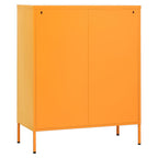 Armadio portaoggetti Giallo Senape 80x35x101,5 cm Acciaio